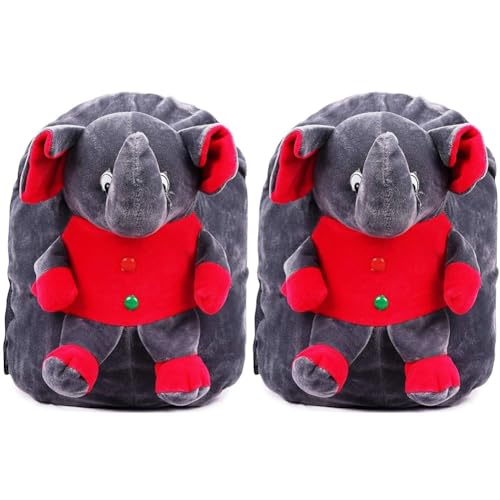 Image of DZert Soft Plush Kids' School Bag (Multi-Color, 2 To 6 Years) (Pack Of 2), 10 liter