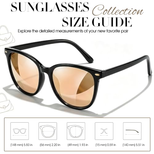 Image of Myiaur Polarized Sunglasses for Women with UV400 Protection Mirrored Lens