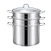Vaporera/Olla De 26 Cm, Vaporera De Acero Inoxidable 304 para El Hogar De 3 Capas, Adecuada para Estufa De Gas/Cocina De Inducción, para 5-7 Personas