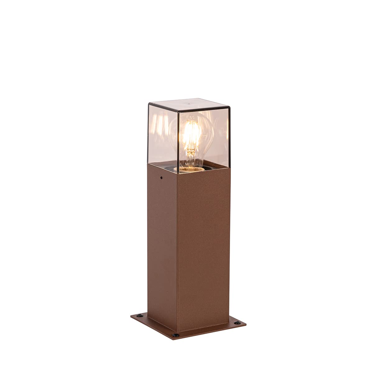 Qazqa Industrial Lámpara de exterior de pie inteligente marrón óxido 30 cm incluido WiFi P45 - Dinamarca Aluminio/Plástico Alargada Adecuado para LED Max. 1 x 4.5 Watt