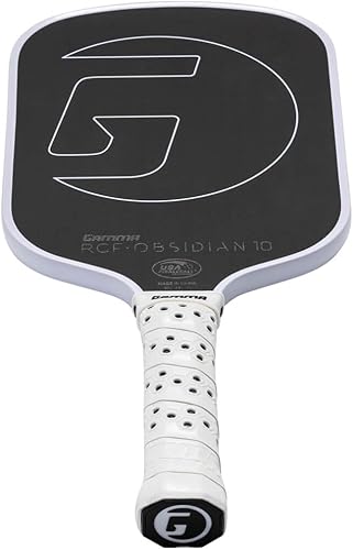 Miniatura 5 de GAMMA Paleta de pickleball de fibra de carbono de obsidiana, opciones de núcleo de 0.394 in, 0.512 in y 0.630 in, mango de espuma moldeado cómodo y