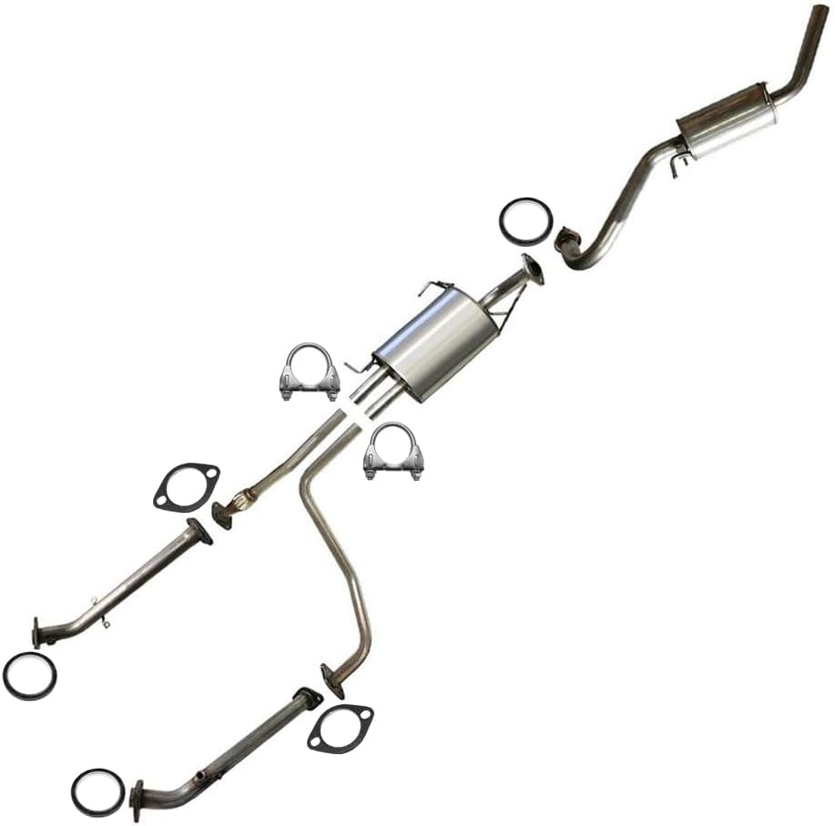 Northeastern Exhaust | Stainless Steel Front Pipe, Muffler Assembly and Resonator Exhaust System Kit Compatible for 1997-2000 Infiniti QX4 3.3L | Free Clamps and Gaskets Included