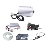 Kunray 72V Motor Kit 3000W MAX 6700RPM Electric Dirt Bike Motor-45A Electric Scooter Motor, 5.4N.M Go Kart Electric Motor Without Bracket Reverse Ebike Throttle with Three-Speed Functionality