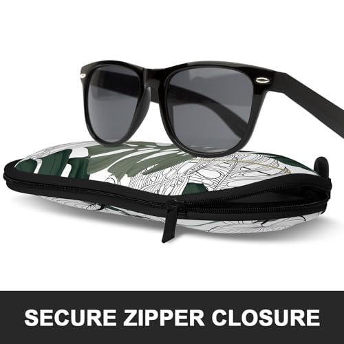 Image of Sunglasses Soft Case, Ultra Light Portable Neoprene Zipper Glasses Case for Men Women