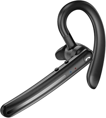 Wireless Earphone Ear-Hook Headphone Boom Mic Compatible with Consumer Cellular IRIS Connect, Handsfree Single Headset Over The Ear Earbud
