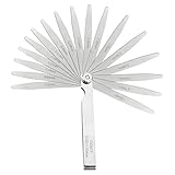 Wcawnlt Calibro di Spessore in acciaio inox Set di cuneo di spessore/Set di sentina valvola 0,02-1,00mm Alta precisione per officina, meccanica e fai da te