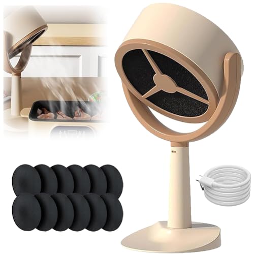 Ventilador purificador de humo portátil, campana extractora con 12 filtros, para barbacoas interiores, hogar, camping, barbacoa y olla caliente