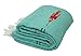 Mint Green / Teal Thunderbird Heavyweight Yoga Blanket-- Made for Yoga! Hand-made Mexican Blanket