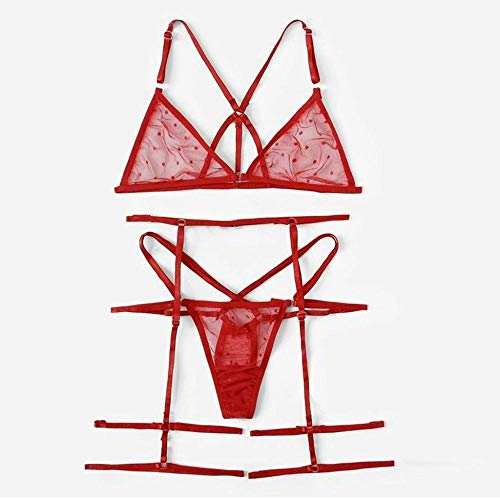 Soutien-gorge en dentelle et string rouge pour sublimer vos formes