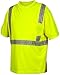 Pyramex RTS2310L RTS23 Series T-Shirt Hi-Vis Lime Broken Heat Sealed Tape T-Shirt Size Large
