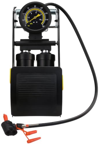 Image of CRAE Professional Foot Operated Air Pump | High-Pressure Manual Tyre Inflator with Gauge for Car, Bike & Cycle.