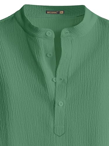 Image of Men Shirt | Black Solid Textured Casual | Regular Fit | Short Sleeve | Mandarin /Chinese Collar | Cotton Fabric | Stylish Office Summer Wear Shirt for Men