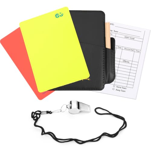 Cosmos Soccer Referee Card Set with Whistle & Score Sheets