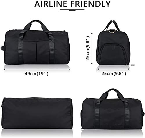 Bolsa esportiva para academia – Bolsa esportiva de viagem impermeável com bolso molhado e compartime