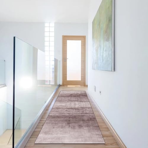 Alfombra abstracta para dormitorio lavable rosa 120x180 6