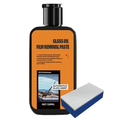 Crema De Limpieza De Películas De De Vidrio - Polacio De Parabrisas | Aceites Automotrices Multifunción De 120 Ml, Removedor De Manchas De Agua, Mejor Restaurador De Pintura Para La Mesa Del Pa