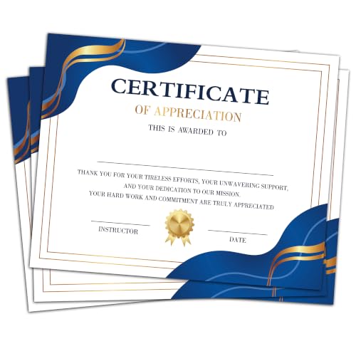 Image of Certificate of Appreciation -25pcs, Certificates of Recognition-A32