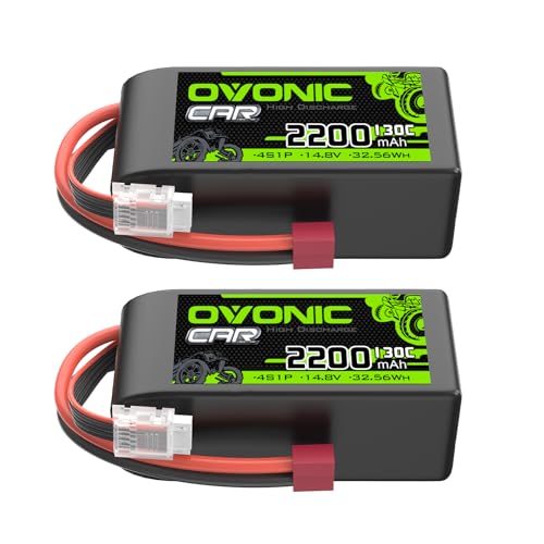 OVONIC 4S LiPo Battery 2200mAh 14.8V 130C Dean Connector