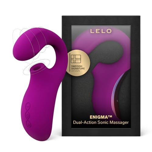 LELO ENIGMA Sextoy Sonique Ă Stimulation Double, Vibromasseurs Feminin Clitoridien Suceur, 8 Modes de Vibrations, LELO Vibromasseurs Feminin Sextoys, Deep Rose
