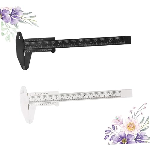 VILLFUL Strong Plastic Metric Caliper 6pcs Mini Caliper Ruler Easy to Use for Step Depth