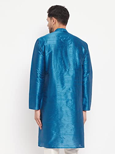 Image of VASTRAMAY Men's Cotton Silk Blend Kurta-New