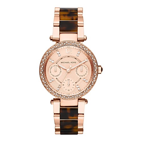 Michael Kors Mini Parker MK5841 - Mouvement Quartz - Affichage Analogique - Or Rose et Cadran Or Rose - Femme