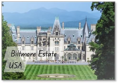 . A View on Biltmore Estate A Historic House Museum and Tourist Attraction in Asheville, North Carolina. The Museum Remains Open for Visitors with A Limited Capacity Amid, Design 1, Fridge Magnet