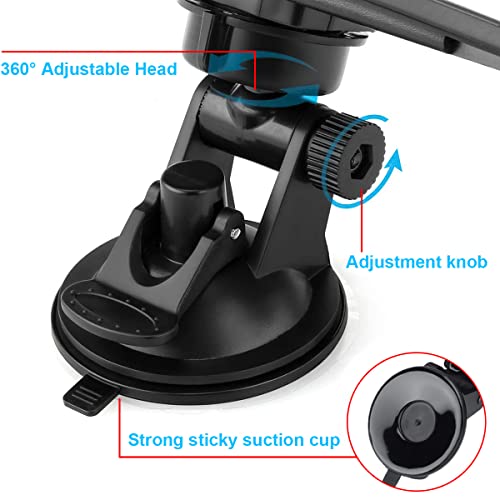 Aukepo AUKEPO-VIEW 9.8'' Car Rear View Mirror With Suction Cup, Anti Glare Adjustable Auto Interior Rearview Mirror thumb #3