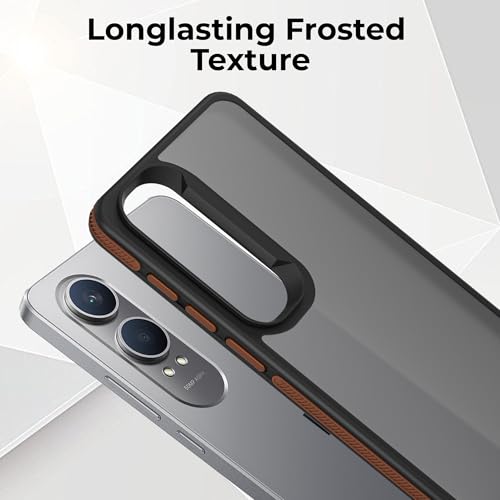 Image of A rtistque Frosted Ultra Matte Back Cover Case for OnePlus Nord CE 4 Lite 5G | Smooth Sides with Grip | Stylish Protective Design | Raised Camera Edges Polycarbonate;Thermoplastic Polyurethane - Brown