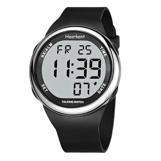 Hearkent Reloj parlante en español Que Habla Claro y Alto, Hora, Fecha y Hora de Alarma Personas Mayores, Personas con discapacidad Visual o ciegas-(2105 Plata)