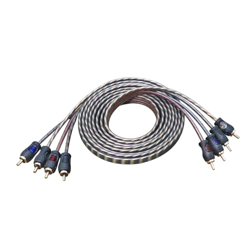 RECOIL RCI49 OFC 9ft 4-Channel RCA Audio Cable Twisted Pair Noise Reduction