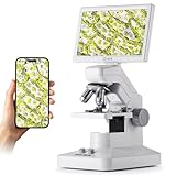 ODM301 Pro Microscope for Kids Adults Students, 1200X Digital Biological Microscope with Screen 7', Wireless Educational Lab Electron Science for Classroom School, USB & HDMI Scope