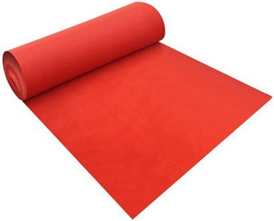 BAOLIQ Alfombra roja de Largo for Pasillo de Boda, tapete desechable Delgado, Alfombra de Apertura, Alfombra for Fiesta, Alfombra de exposición(1x50m)