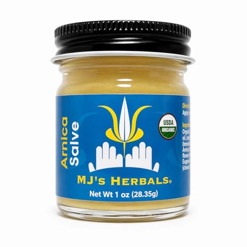 MJs Herbals Herbal Skin Care Ointment & Organic Moisturizing Balm for Everyday Skin Use Versatile Skin Nourishment & Everyday Care - Arnica Salve 1 oz