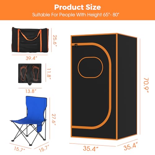 Winking 1041900002 Portable Infrared Sauna For Home With Infrared Lamp, Sauna Tent, Foot Heating Pad, Dry Infrared Sauna Box thumb #6