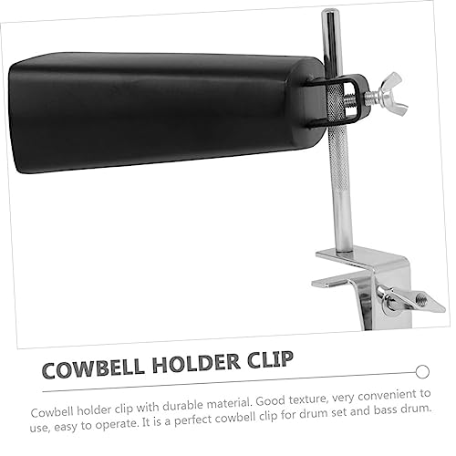 Abrazadera para campana de bombo Totority, clip para soporte de campana para kit de batería, fácil instalación para instrumentos de percusión miniatura 2