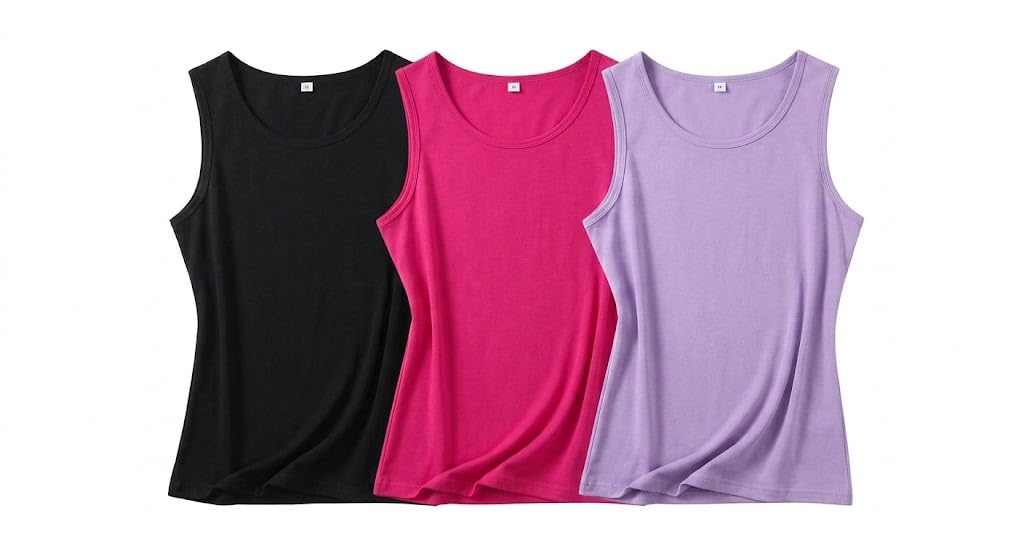 Men's Sleeveless Tank Top | Crew Neck | Curved Hem | Soft & Breathable Fabric | Casual Summer Vest | Fitness Apparel | Sports Clothing | Pack of 3-image-3
