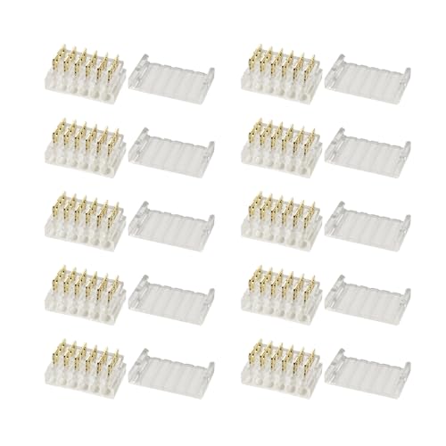 Kit bornes à sertir électrique 6 broches pour raccordement câble LED 22AWG