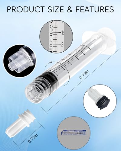 Image of 2.5ml Luer Lock Syringe without Needle - 2.5cc Plastic Syringes, Sterile, Individually Sealed, Pack of 20
