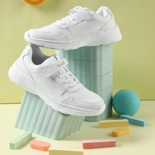 Image of Liberty Leap7x SCHLPRO-3 Uniform School Shoes for Kids with EVA Sole | PU Upper Quick-Wear Velcro Closure | Stylish & Lightweight | Comfortable Footbed | Memory Foam Insole