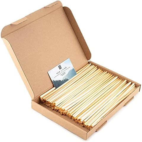 Wheat Drinking Straws 20cm | Wheat Straws 50, 100 or 200 Pack | Natural Hay Straws | 100% Biodegradable | 100% Natural | BPA-Free (50) Cover