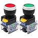 TWTADE / 2pcs 22mm Panel Mount 10A 440V 1NO 1NC DPST Red Green Momentary Push Button Switch Pushbutton Switches (Quality Assurance for 3 Years) LA38-11BN/GR