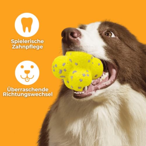 Donubiiu Kauzauber Ball, Hundeball-Spielzeug für Aggressive Kauer, für Große, Mittelgroße, Kleine Hunde