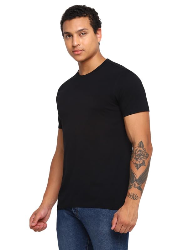 Image of AMERICAN CREW 100% Supima Cotton Round Neck T-Shirt for Men
