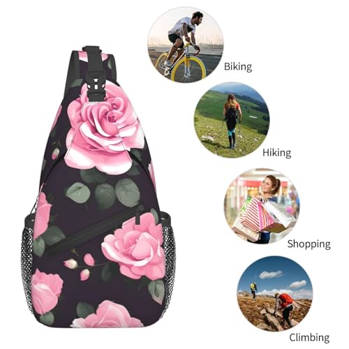 Morrales bandolera estilo floral negro para adultos miniatura 6