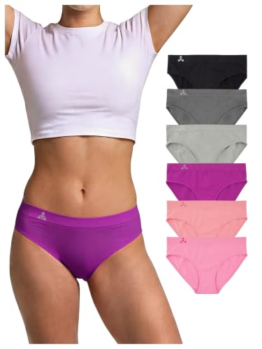 Image of Balanced Tech Moisture Wicking Underwear for Women, Seamless Workout Hipster Brief Bikini Panties