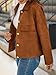 Cicy Bell Womens Faux Suede Leather Jackets Cropped Casual Lapel Collar Button Down Oversized Fall Vintage Shackets