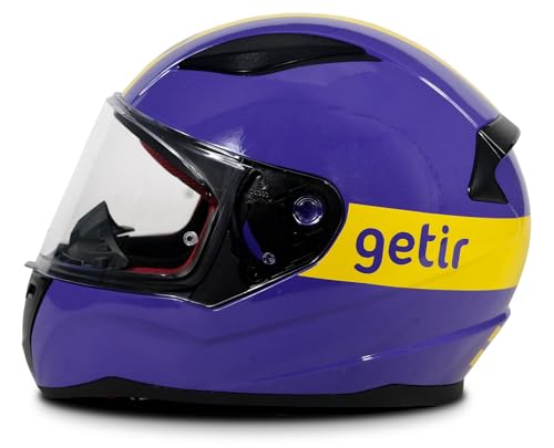 LS2 Helmets FF353 Rapid - Getir Edition Integralhelm – Violett / Gelb – Größe M (57-58 cm) – Motorradhelm LS2 Helmets FF353 Rapid - Getir Edition Integralhelm – Violett / Gelb – Größe M (57-58 cm) – Motorradhelm