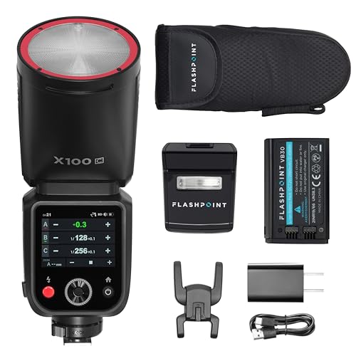 Flashpoint X100 TTL R2 On Camera Li-ion Round Head Flash for Canon
