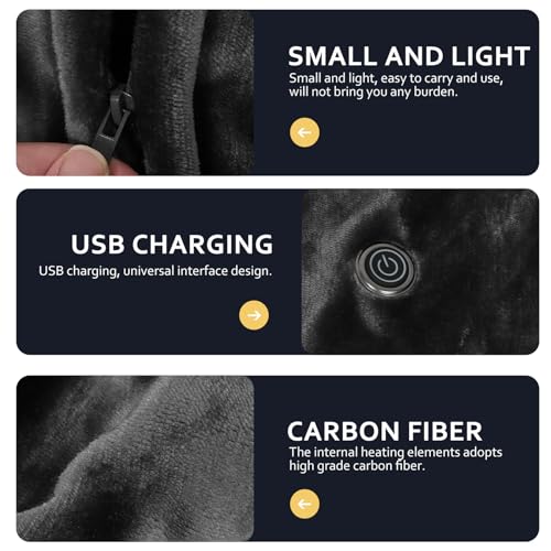 Manta calefactora eléctrica USB de vellón para sofá y zonas de descanso con calor Artibetter 3